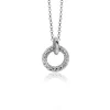ZINZI zilveren hanger rond met touweffect 19mm ZIH2246 (zonder collier)