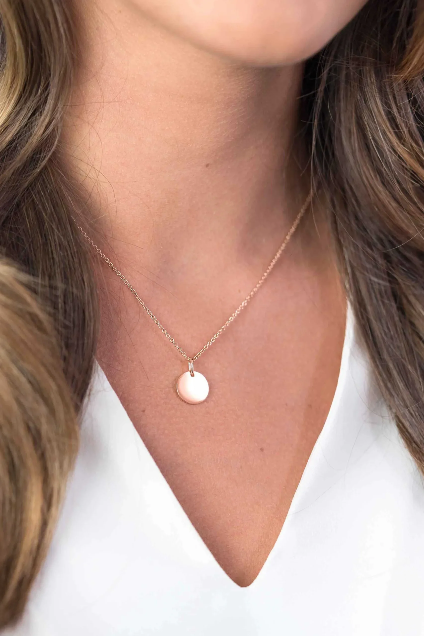 ZINZI zilveren hanger rosé verguld glad rond 12mm ZIH1825R (zonder collier)