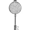 Zinzi zilveren hanger sleutel wit ZIH965