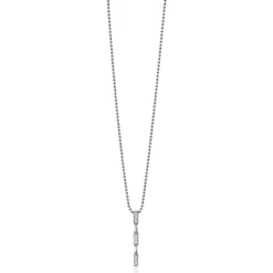 ZINZI zilveren hanger staafje 26mm witte zirconia's ZIH1958 (zonder collier)
