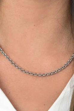 Zinzi zilveren jasseron collier 4,5mm breed 45cm ZIC1911