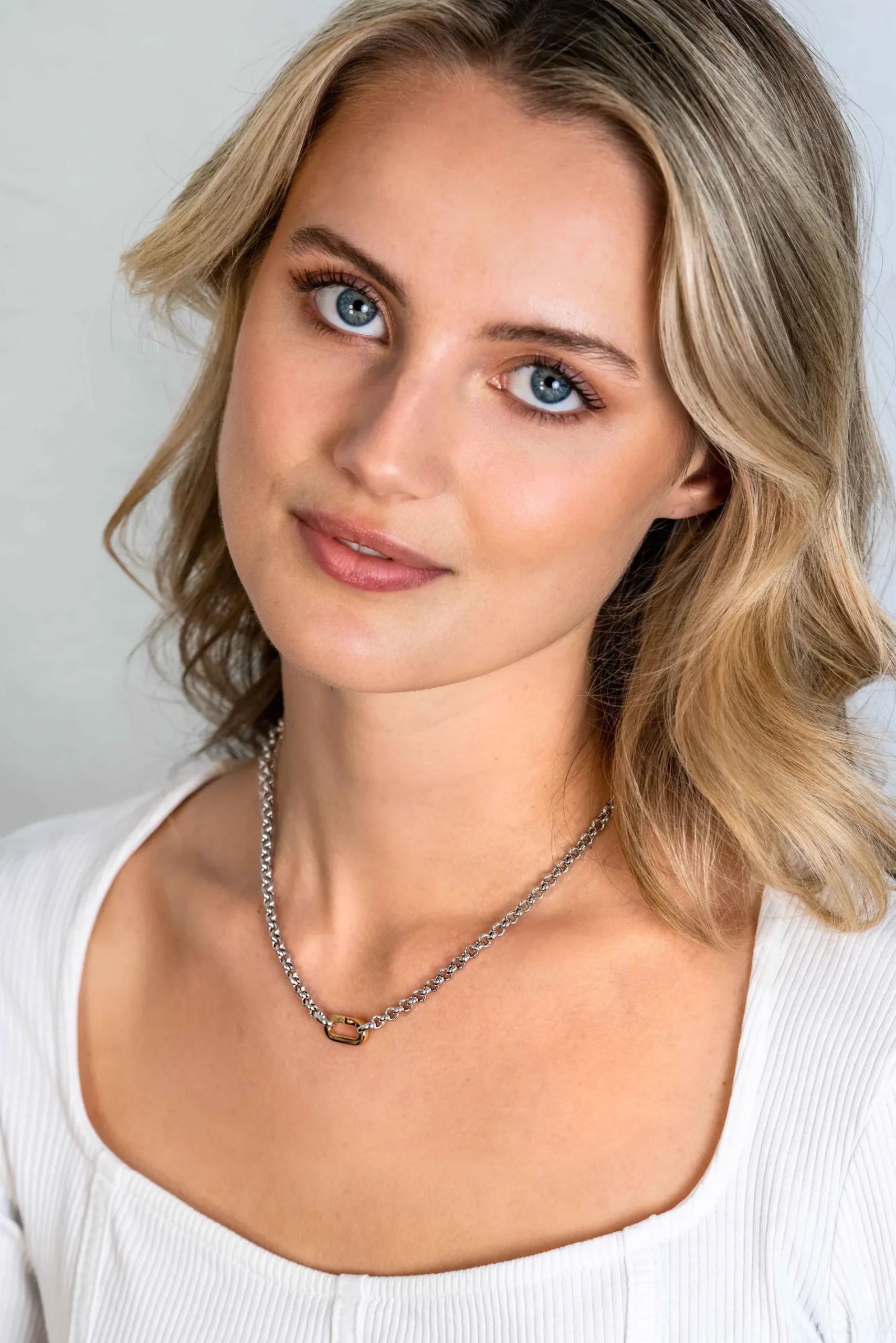 ZINZI zilveren jasseron ketting 42cm met ovale sluitring ZIC2377