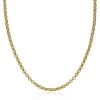 Zinzi zilveren 14K geelverguld jasseron collier 45cm en 4,5mm breed ZIC1911G