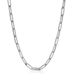 ZINZI zilveren ketting 45cm met 5,5mm brede paperclip schakels ZIC2286