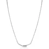 ZINZI zilveren ketting 42–45cm met staafjes bezet met witte zirkonia’s ZIC2729