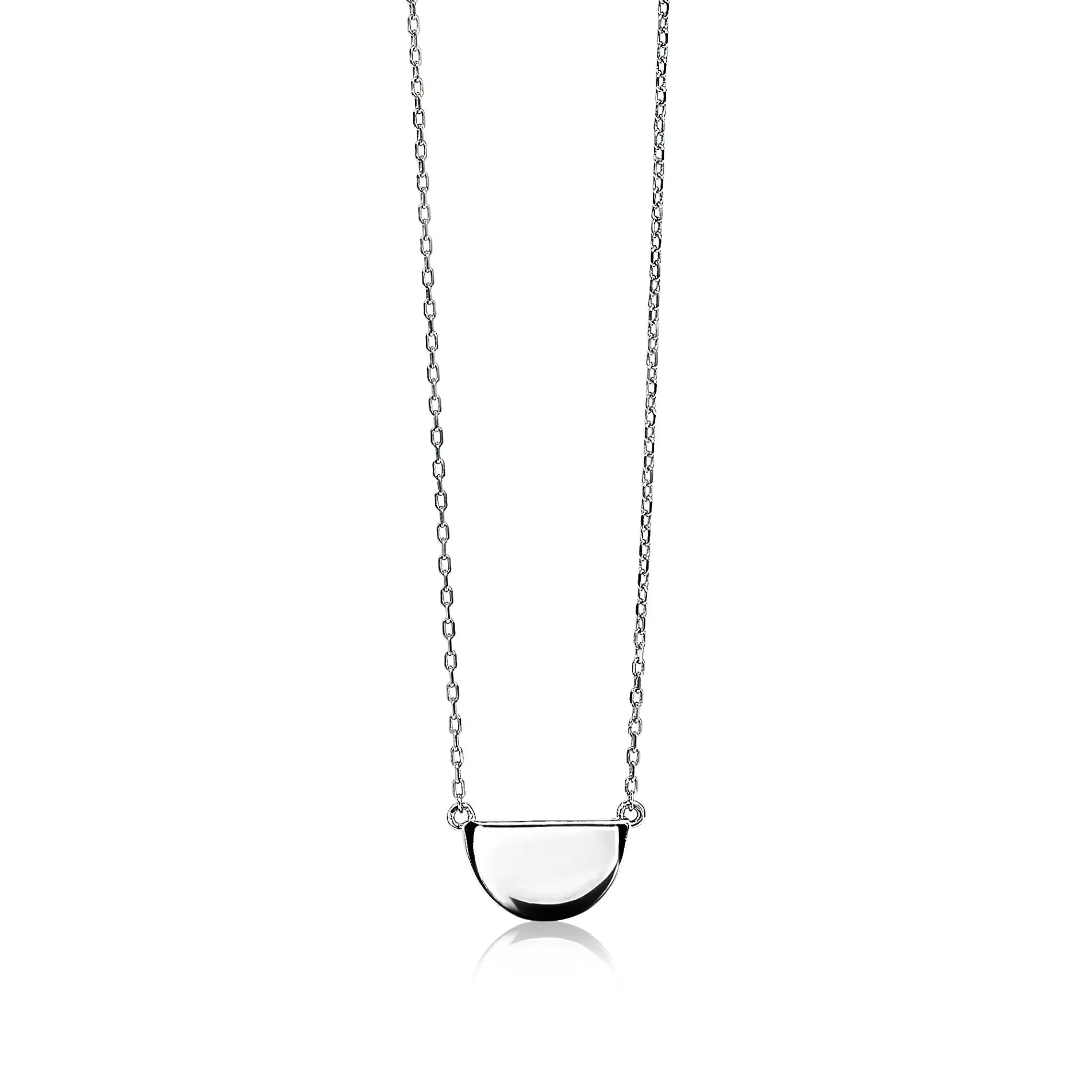 ZINZI zilveren ketting halve maan 40-42cm ZIC1394