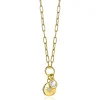 ZINZI zilveren ketting 14K geel verguld 45cm rond ster ZIC1994G