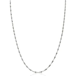 ZINZI zilveren ketting met glinsterende gedraaide schakels 1,9mm breed 43-45cm ZIC2585