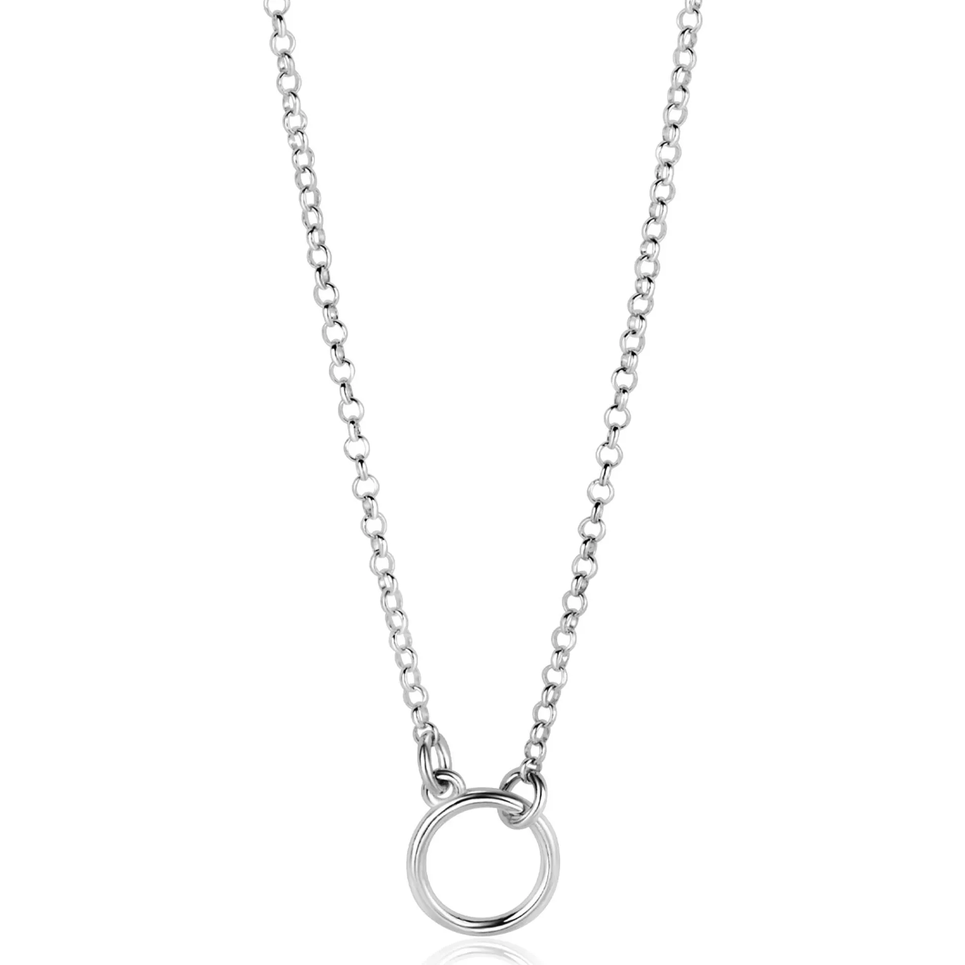 ZINZI zilveren ketting met open rondje 40-45cm ZIC2523