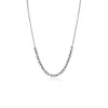 ZINZI zilveren ketting met bolletjes schakels in het midden 4mm breed 42-45cm ZIC2659