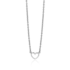 ZINZI zilveren ketting open hartje 40-43cm ZIC1420