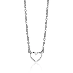 ZINZI zilveren ketting open hartje 40-43cm ZIC1420