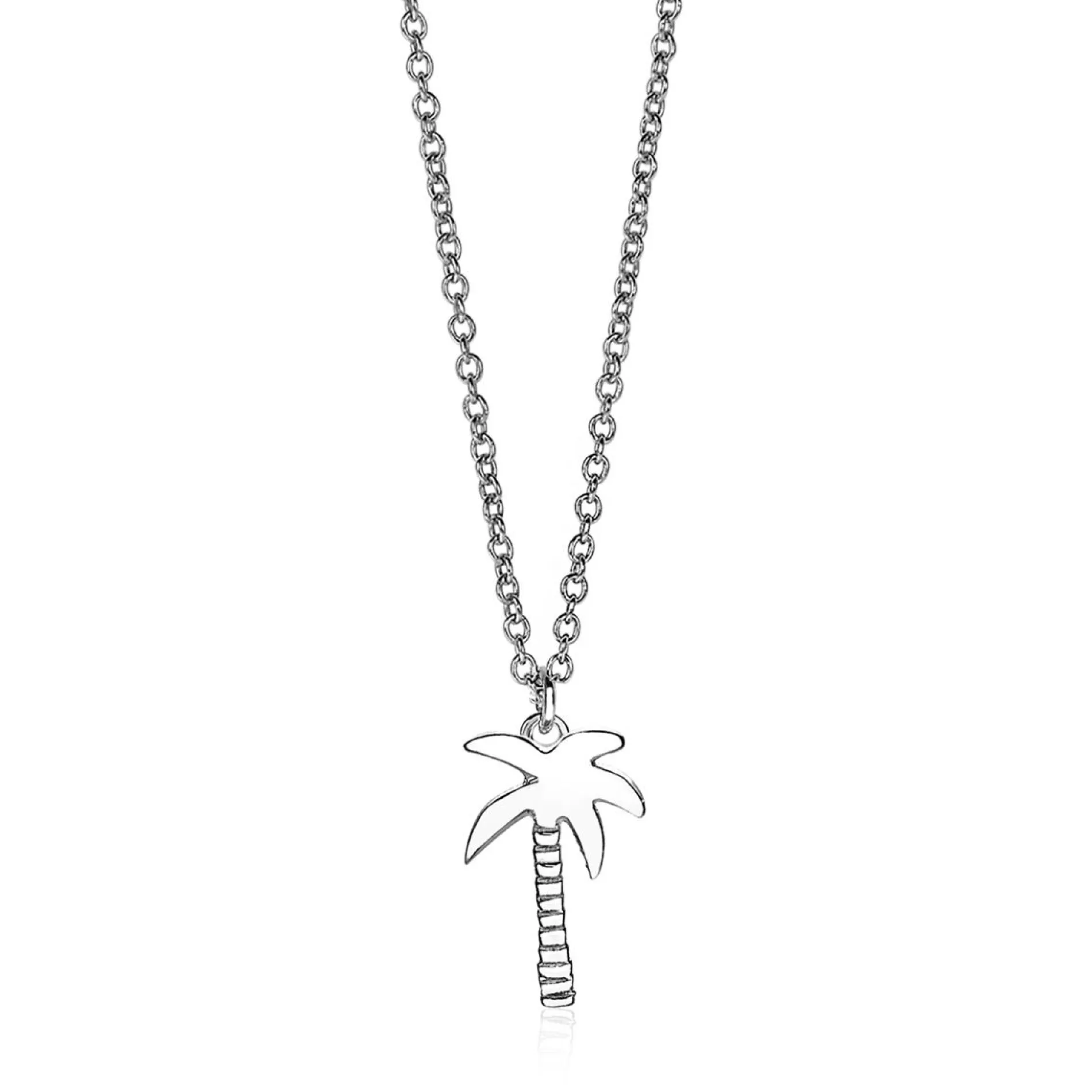 ZINZI zilveren ketting palmboom 42-45cm ZIC1700