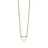 ZINZI zilveren ketting rosé verguld open hartje 40-43cm ZIC1420R