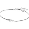 ZINZI zilveren koord armband bezet met een ronde witte zirconia 17-20cm ZIA2461