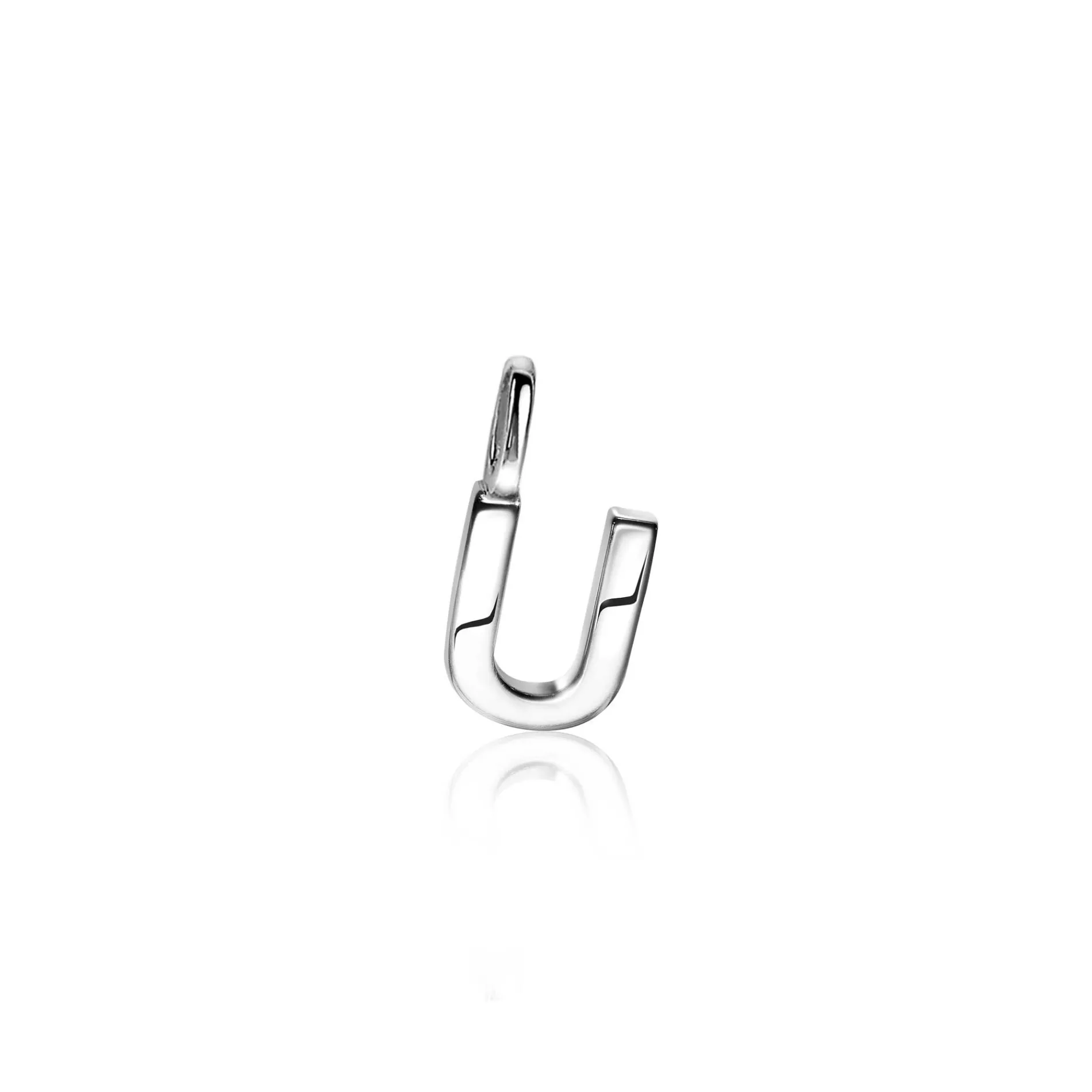 ZINZI zilveren letter hanger U ZIH2140U