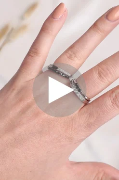 ZINZI zilveren luxe aanschuifring baguette geslepen zwarte zirconia ZIR2133Z