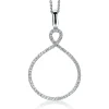 ZINZI zilveren luxe hanger infinity wit ZIH1893 (zonder collier)