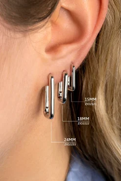 ZINZI zilveren luxe oorringen 15x2mm ovale vorm ZIO2221