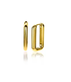 ZINZI zilveren luxe oorringen 14K geel verguld 15x2mm ovale vorm ZIO2221G