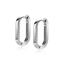 ZINZI zilveren luxe oorringen ovale vorm 20mm zijkant witte zirconia's ZIO2319