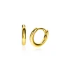 ZINZI zilveren luxe oorringen extra 14K geel verguld glad 10x2mm ZIO2261G