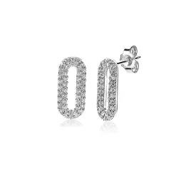 ZINZI zilveren luxe oorsieraden ovaal wit ZIO1894