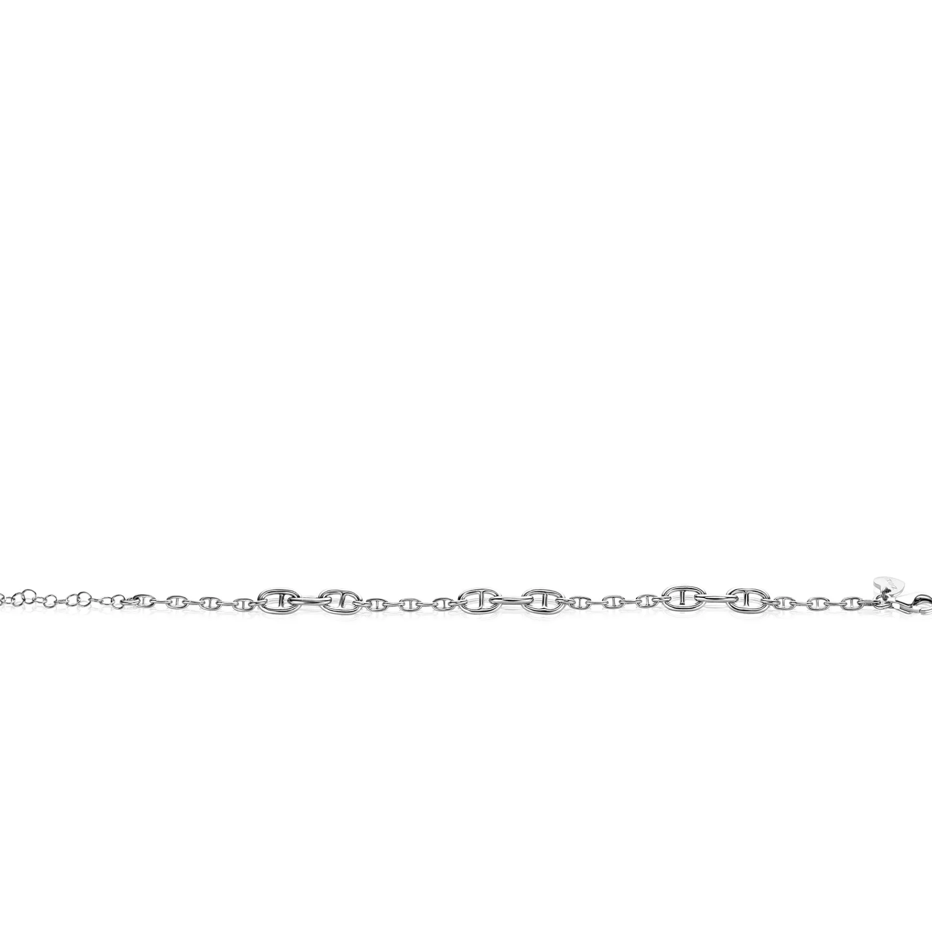 ZINZI zilveren marine schakel armband met negen grotere marine schakels 5,8mm breed 17-20cm ZIA2407