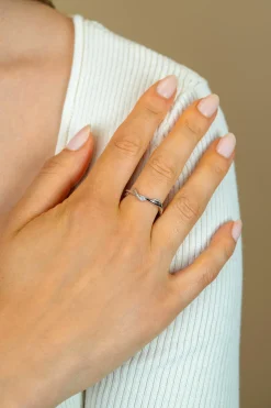 ZINZI zilveren multi-look ring (5mm breed) met slang rondom met witte zirkonia ZIR2722