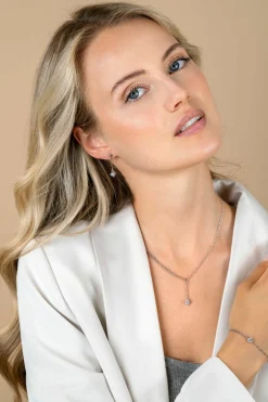 ZINZI zilveren multi-look armband met ovale en jasseron schakels, met ronde witte zirkonia in vierpootszetting 17-19cm ZIA2660