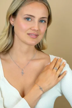 ZINZI zilveren multi-look ring (14mm breed) met slang ZIR2721