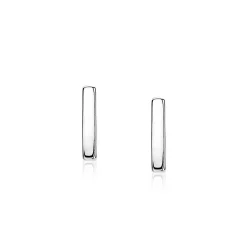 ZINZI zilveren oorknoppen glad staafje 8mm ZIO1689