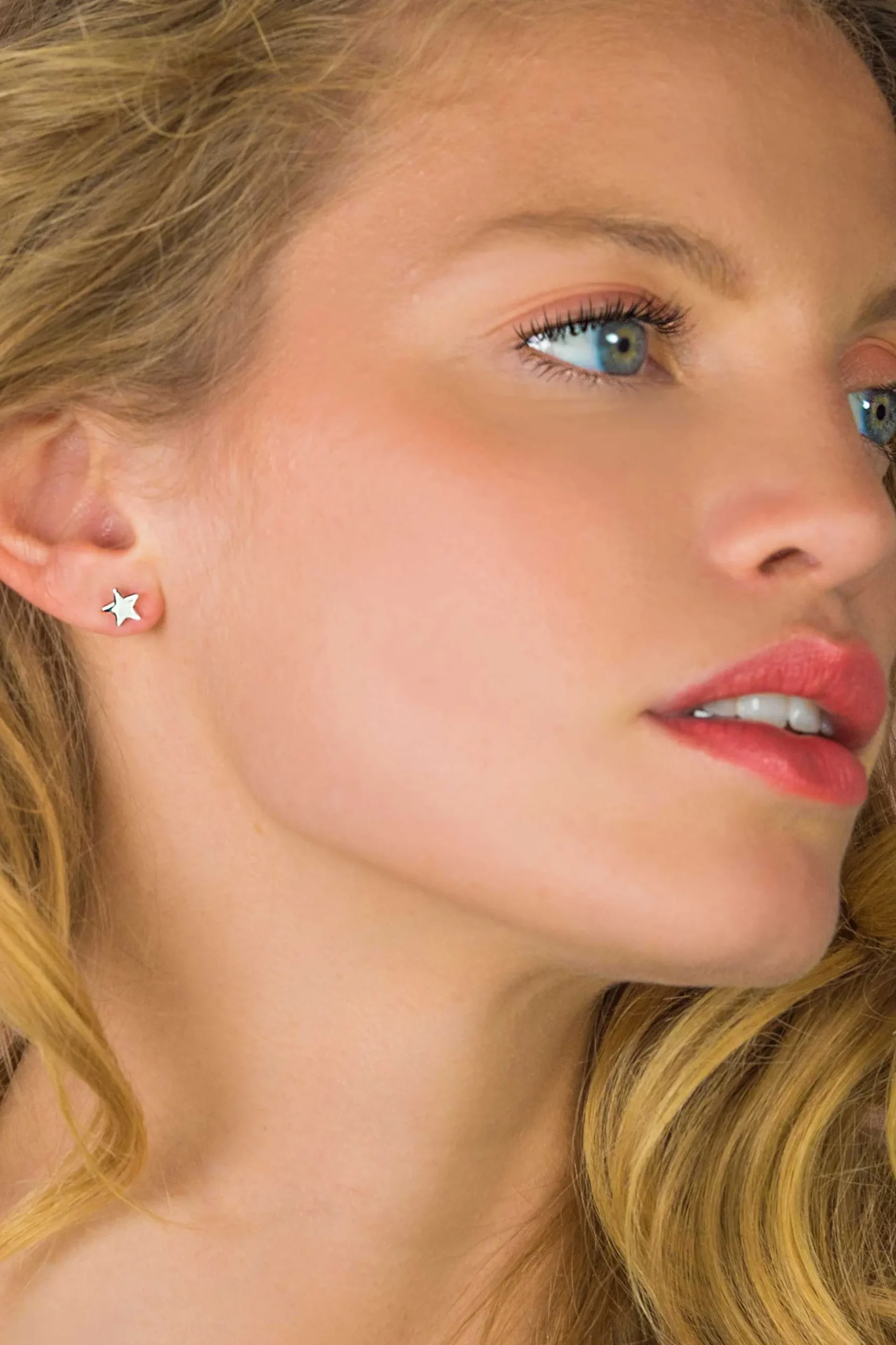 ZINZI zilveren oorknoppen glad ster 7mm ZIO1377