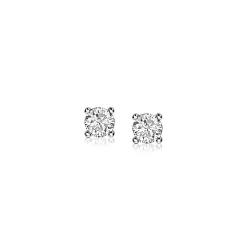 ZINZI zilveren oorknoppen ronde zirconia 6mm chatonzetting ZIO1383