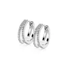 ZINZI zilveren oorringen 2 banen open wit 16x5mm met luxe klapsluiting ZIO1482