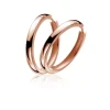 ZINZI zilveren oorringen rosé verguld 28 x 3mm ZIO193R
