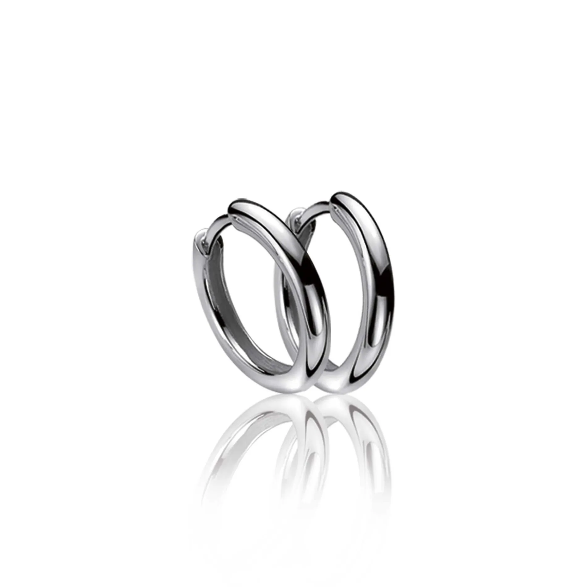 ZINZI zilveren oorringen 15 x 2mm glad met luxe klapsluiting ZIO401