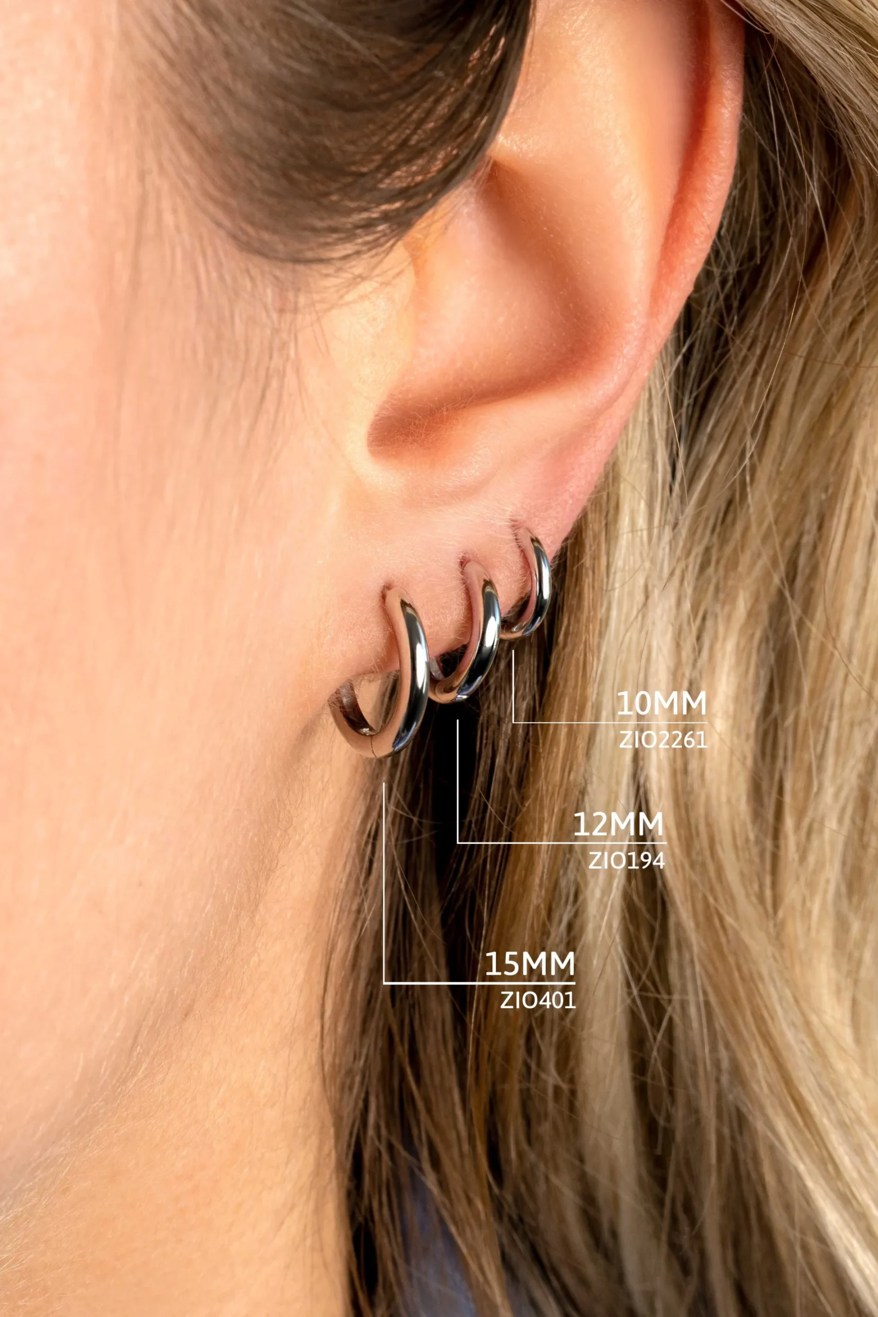 ZINZI zilveren oorringen 15 x 2mm glad met luxe klapsluiting ZIO401