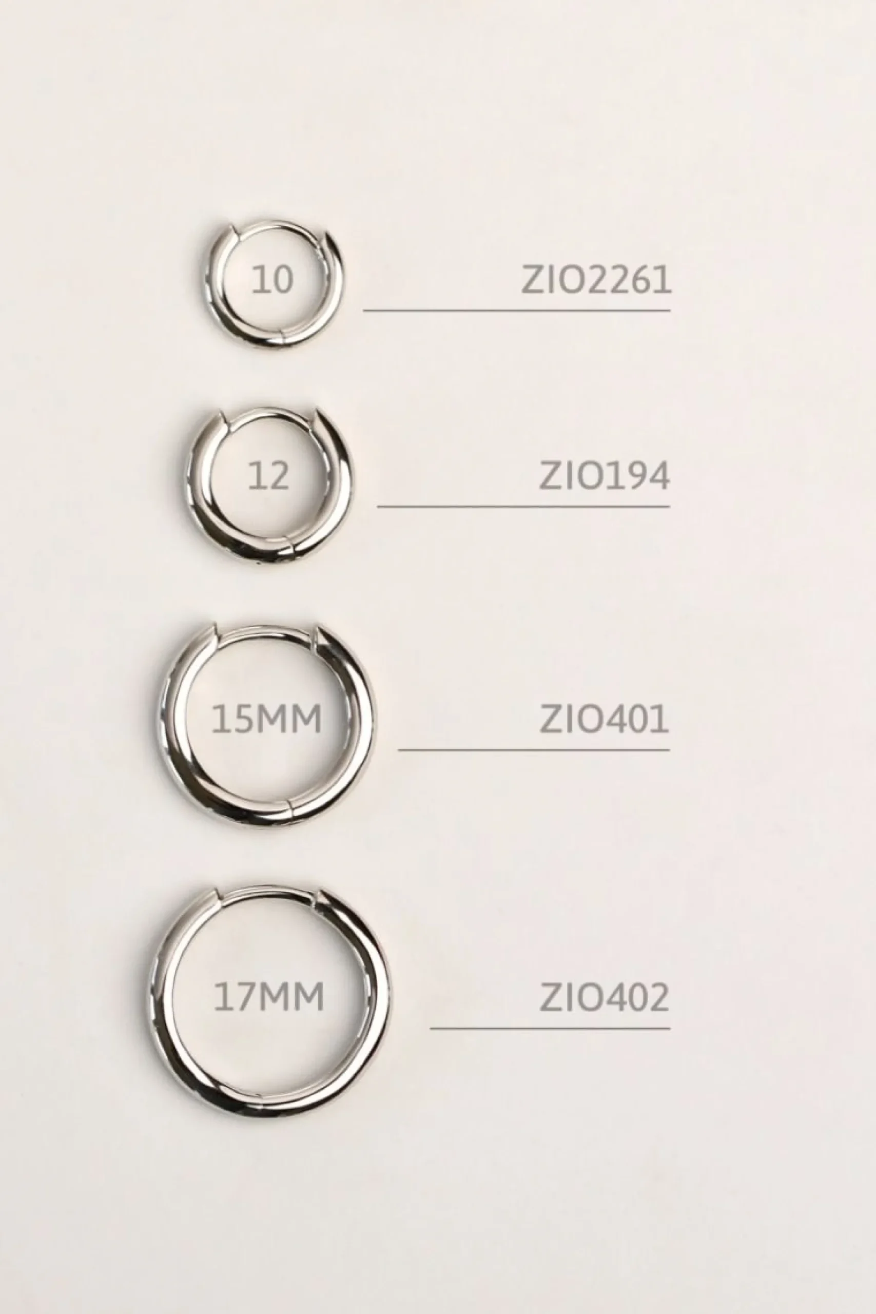 ZINZI zilveren oorringen 15 x 2mm glad met luxe klapsluiting ZIO401