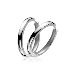 Zinzi zilveren oorringen 28 x 3mm glad met luxe klapsluiting ZIO193