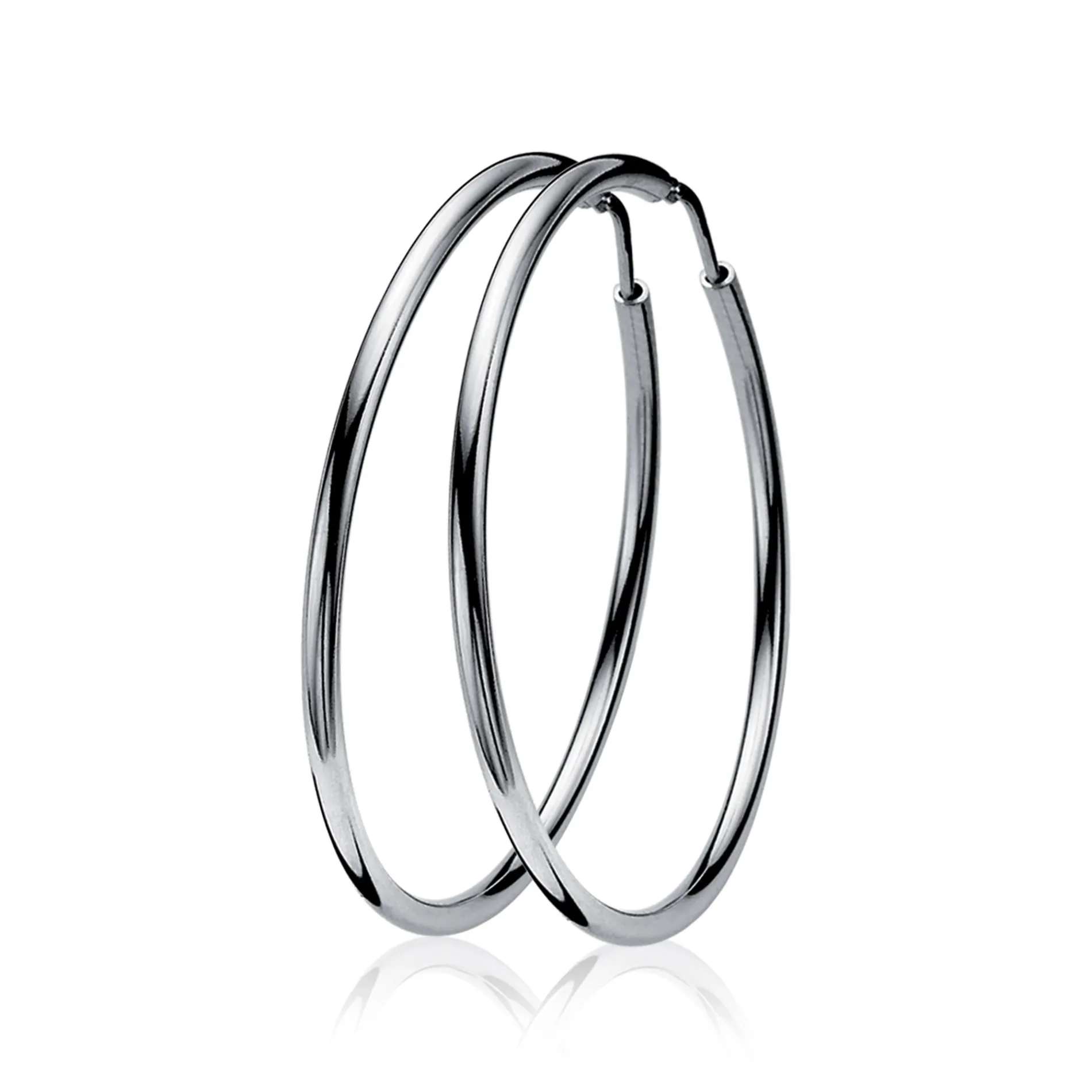 ZINZI zilveren oorringen 35 x 2mm glad ZIO435