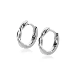 ZINZI zilveren oorringen met gedraaide buis 12 x 2mm ZIO2321
