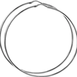 ZINZI zilveren oorringen glad 65x2mm rond ZIO438