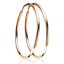 ZINZI zilveren oorringen rosé verguld 45x2mm ZIO436R
