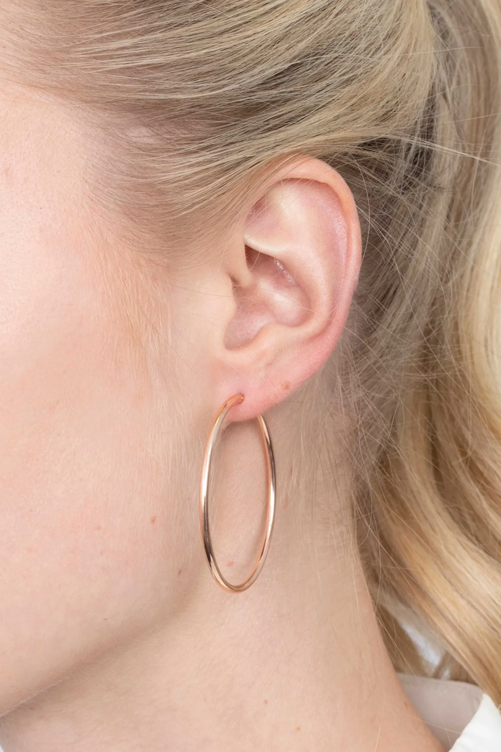 ZINZI zilveren oorringen rosé verguld 45x2mm ZIO436R