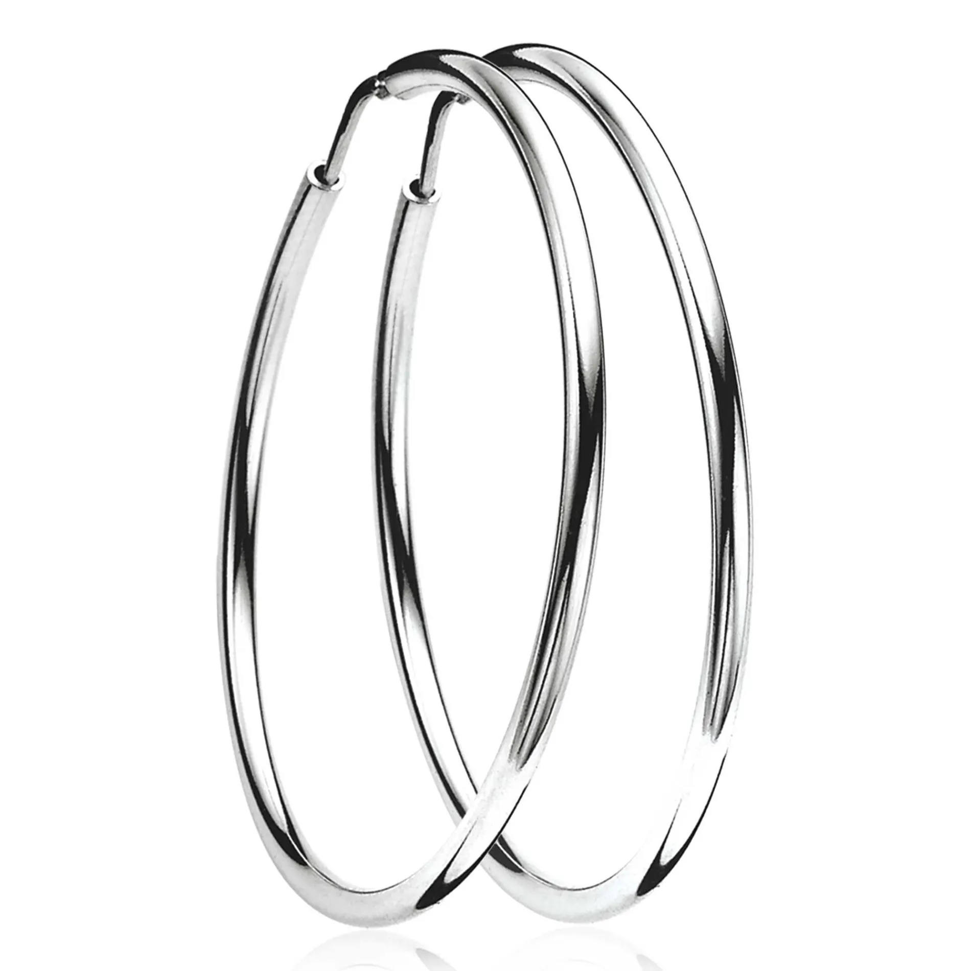ZINZI zilveren oorringen 45 x 2mm glad ZIO436