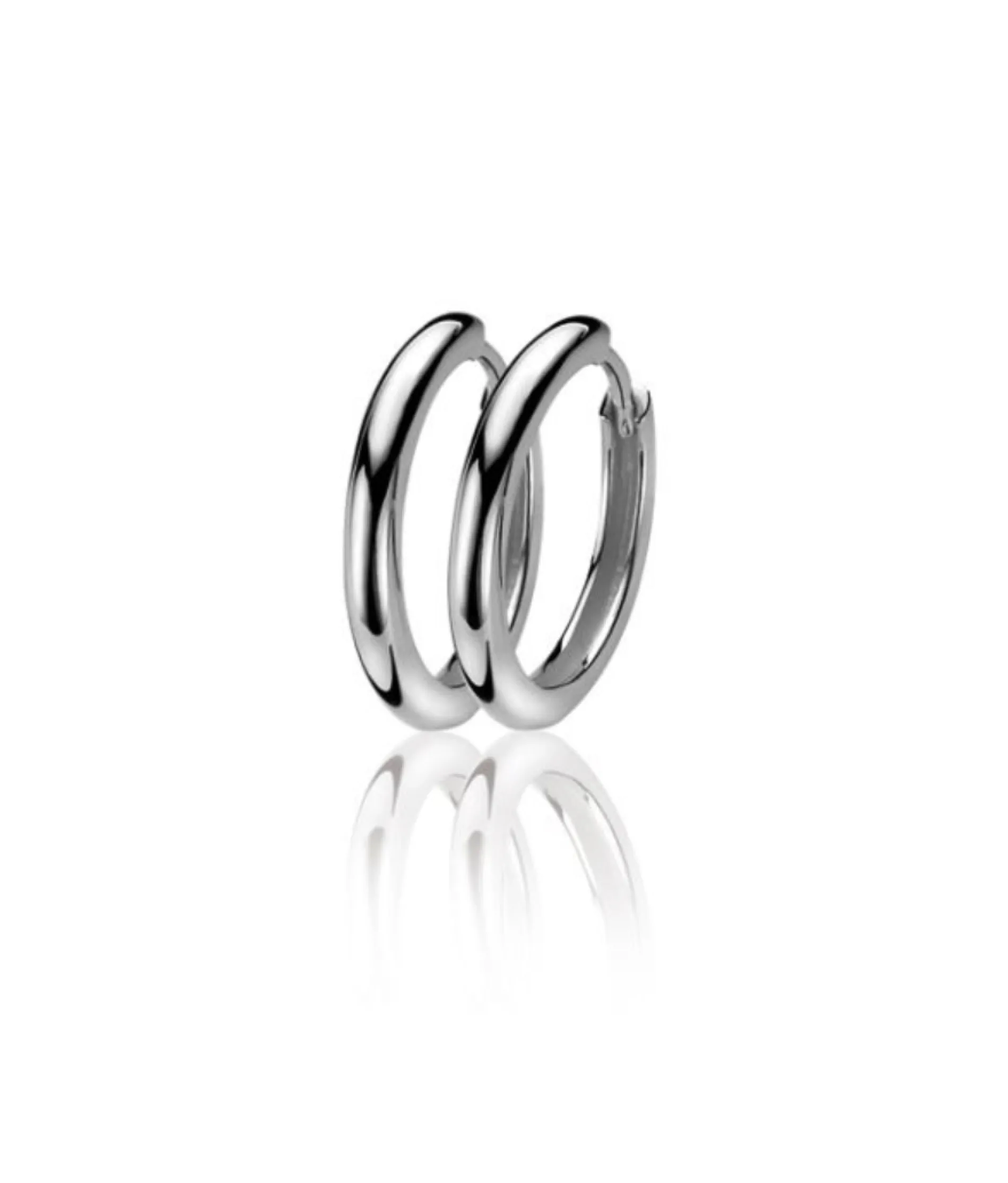 ZINZI zilveren oorringen 17 x 2mm glad met luxe klapsluiting ZIO402