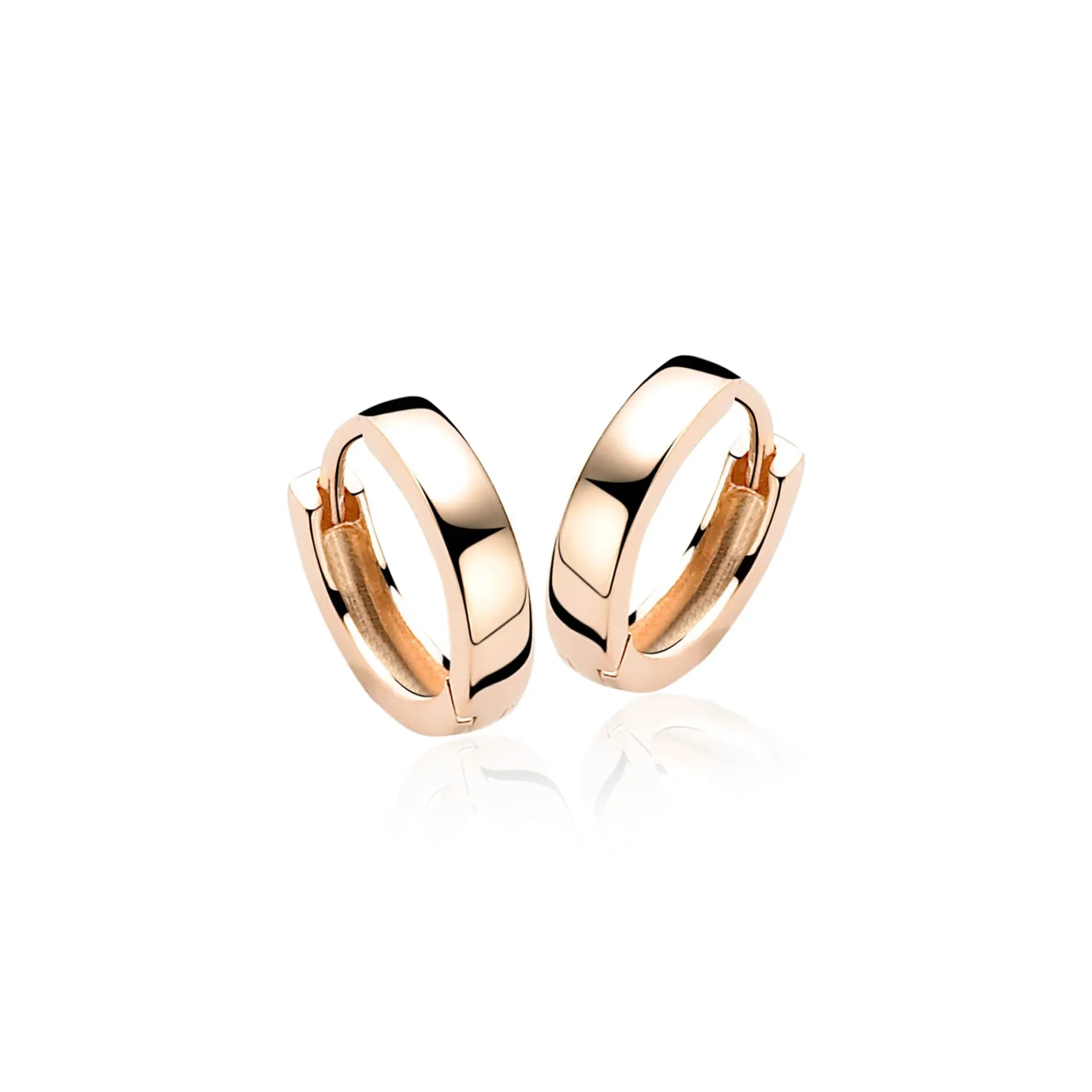 ZINZI zilveren oorringen rosé verguld 15 x 3mm ZIO191R