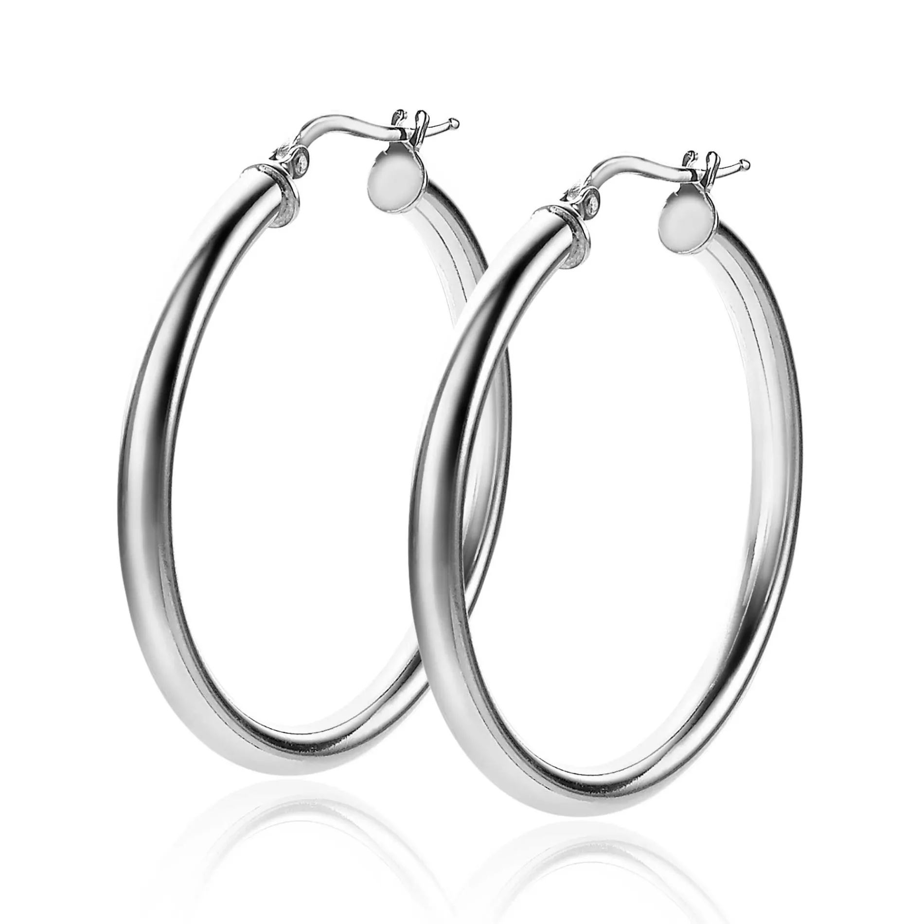 ZINZI zilveren oorringen 36x3mm rond ZIO2179