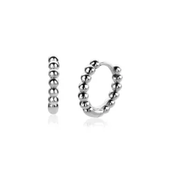 ZINZI zilveren oorringen bolletjes motief 13,5x2,5mm ZIO923